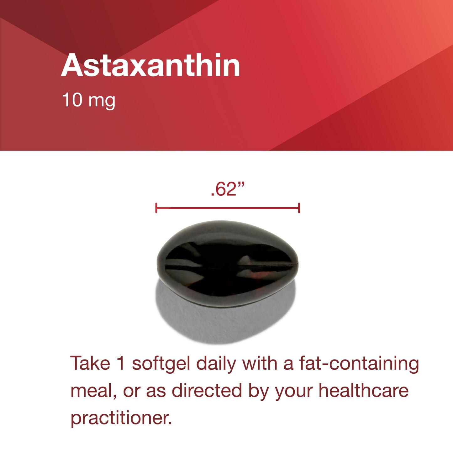 Protocol Astaxanthin 10mg Softgels – Supports Cellular Health* – Non-GMO & Dairy Free – 60 Softgels