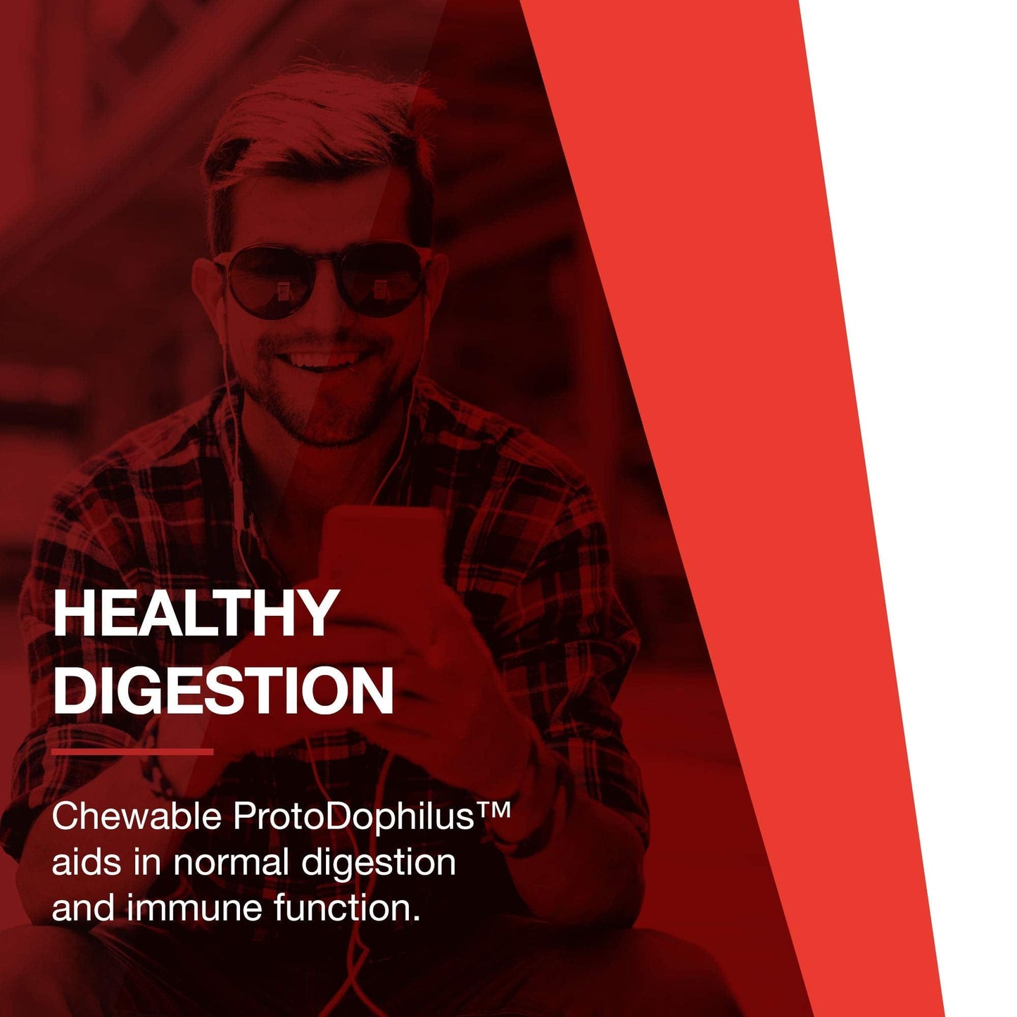 Protocol Chewable Protodophilus - 10 Billion CFU Probiotic | 60 Chewables, Vegan & Halal