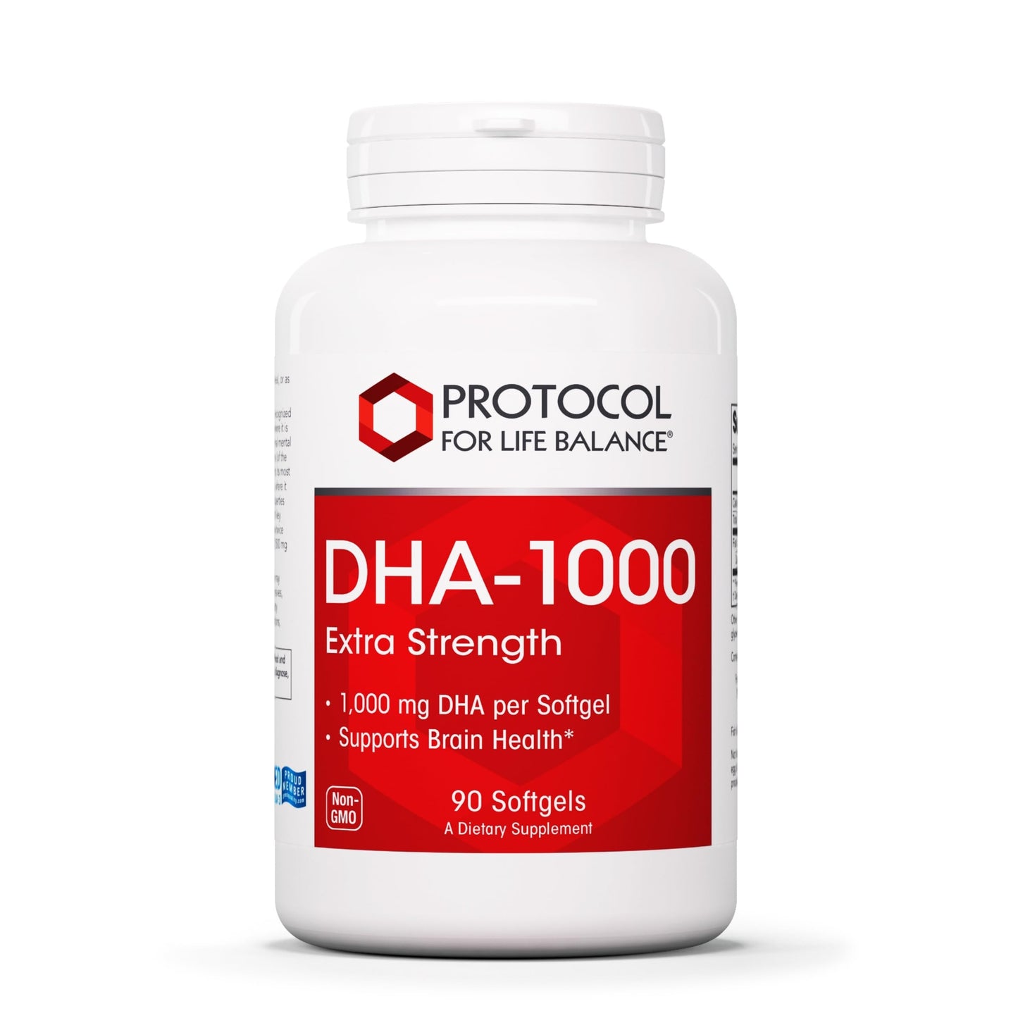 Protocol DHA-1,000 Extra Strength DHA 1,000mg Fish Oil – Brain Health & Support | Easy Digestion | Non-GMO & Halal | 90 Softgels