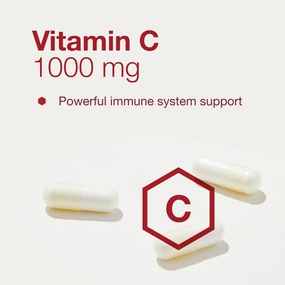 PROTOCOL FOR LIFE BALANCE C-1000 + Zinc-15 - Vitamin C & Zinc Bisglycinate - Immune Support Supplement - Antioxidants Supplement - with Ascorbic Acid - 120 Veg Capsules