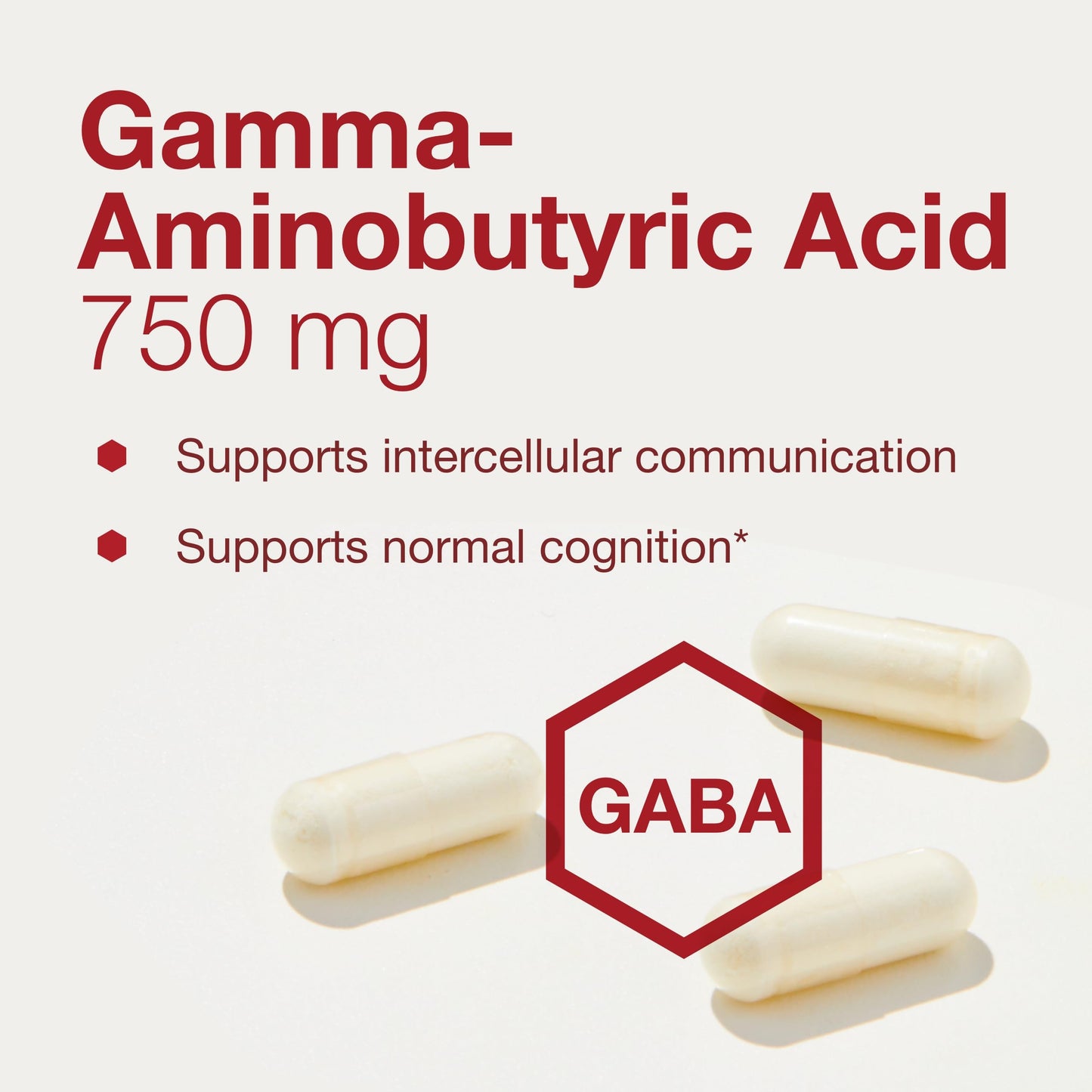 GABA 750mg - Normal Cognition | 120 Veg Caps | Protocol for Life Balance