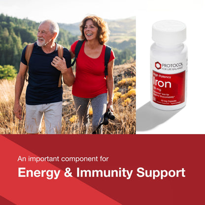 Protocol For Life Balance Iron 36mg - Ferrochel Bioavailable Iron for Energy & Immunity - 90 Veg Capsules (Pack of 2)