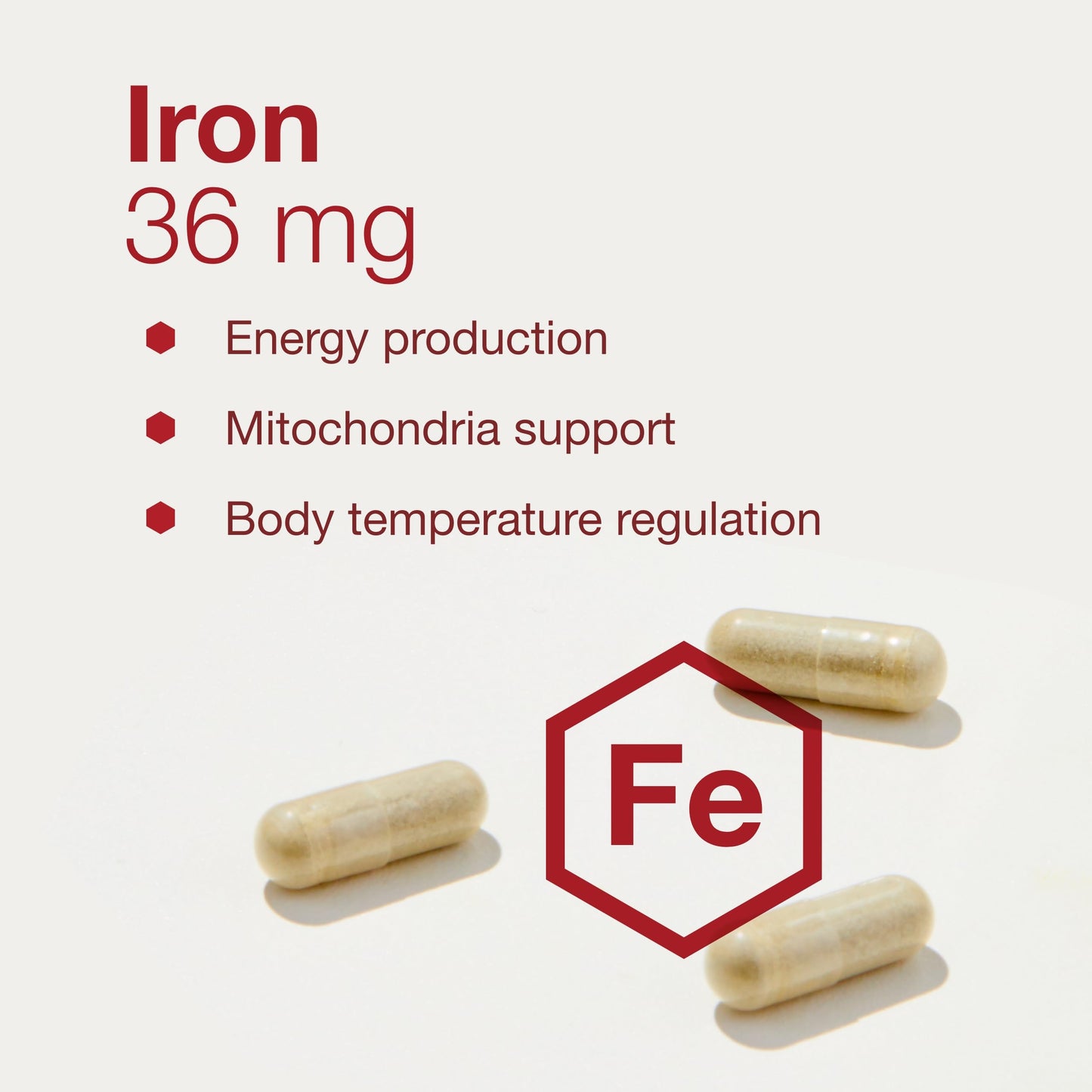 Protocol For Life Balance Iron 36mg - Ferrochel Bioavailable Iron for Energy & Immunity - 90 Veg Capsules (Pack of 2)