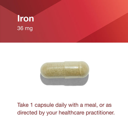 Protocol For Life Balance Iron 36mg - Ferrochel Bioavailable Iron for Energy & Immunity - 90 Veg Capsules (Pack of 2)