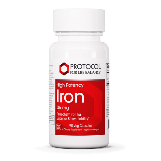 PROTOCOL FOR LIFE BALANCE Iron 36mg - Bioavailable Ferrochel Iron for Energy & Immunity - 90 Veg Capsules BritishVita | Premium UK Vitamins & Wellness Supplements