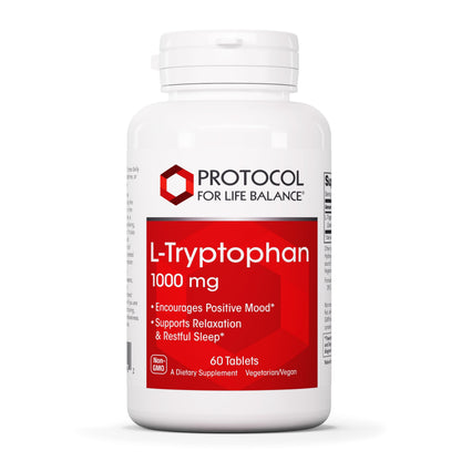 L-Tryptophan 1000mg - Sleep Support by Protocol for Life Balance (60 Tabs)
