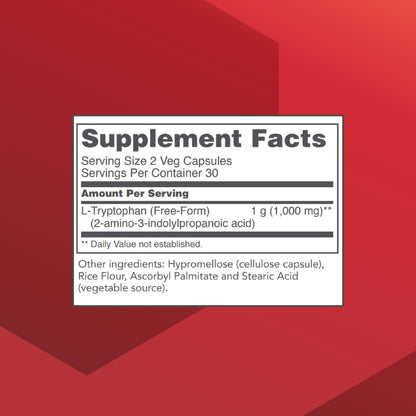 L-Tryptophan 500mg - Stress Relief & Relaxation | Protocol for Life Balance 60 Veg Caps