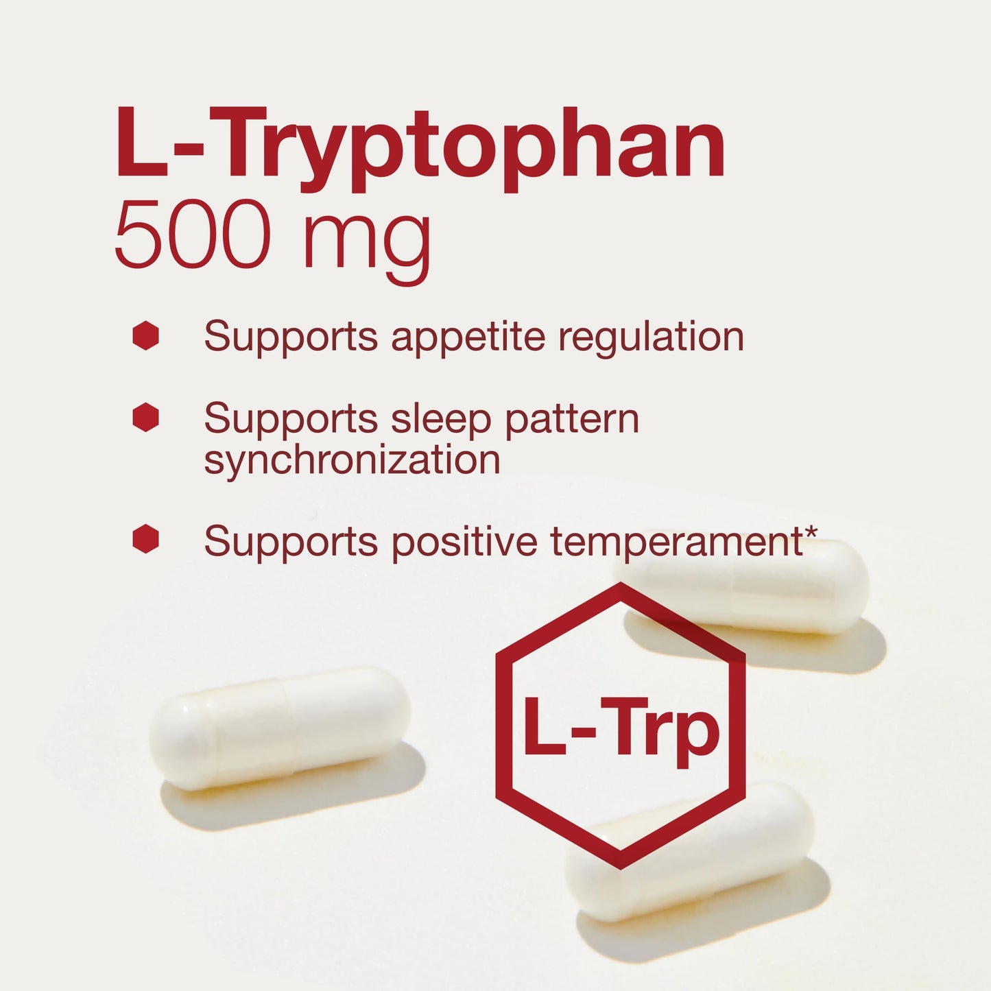 L-Tryptophan 500mg - Stress Relief & Relaxation | Protocol for Life Balance 60 Veg Caps