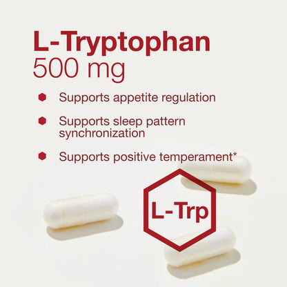 L-Tryptophan 500mg - Stress Relief & Relaxation | Protocol for Life Balance 60 Veg Caps