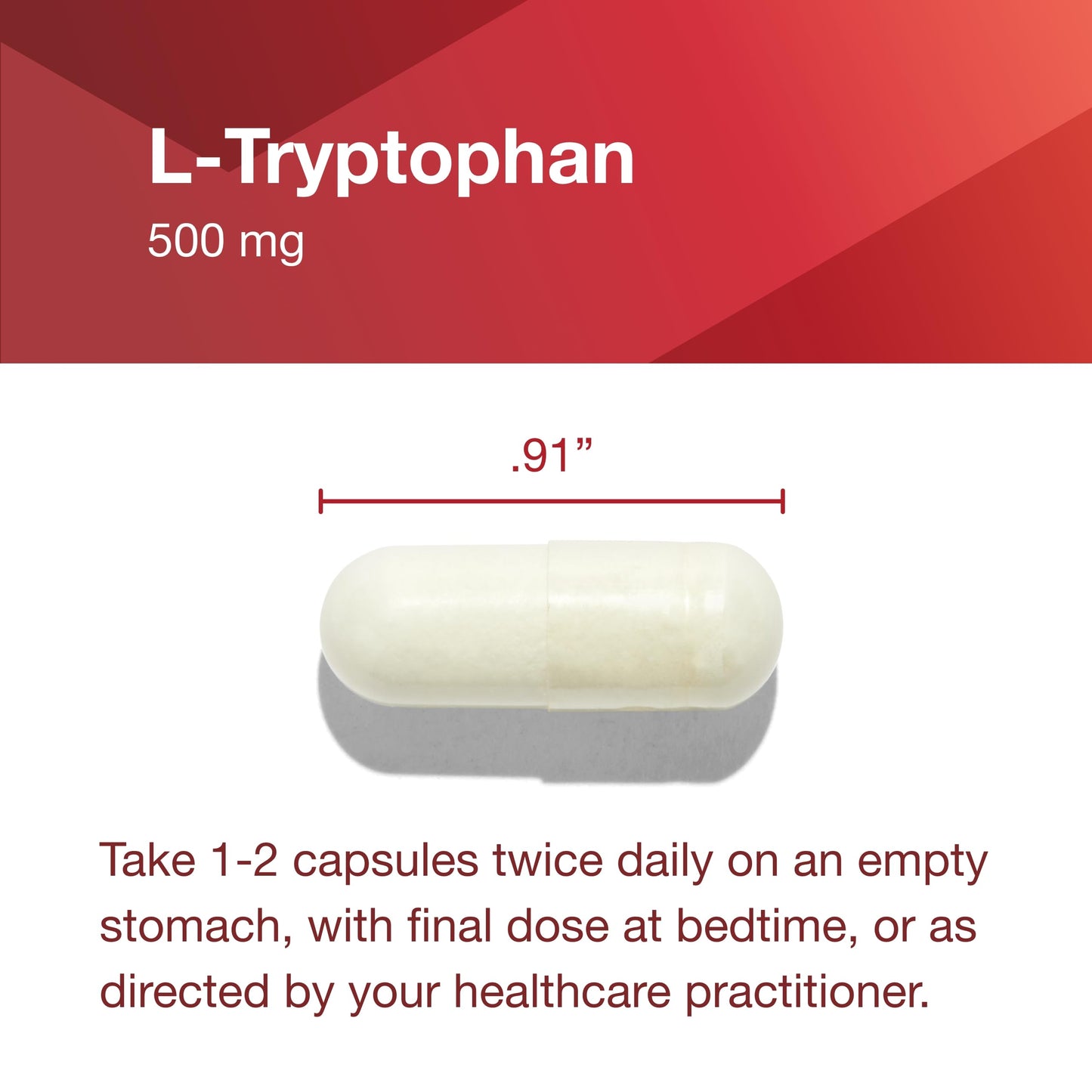 L-Tryptophan 500mg - Stress Relief & Relaxation | Protocol for Life Balance 60 Veg Caps