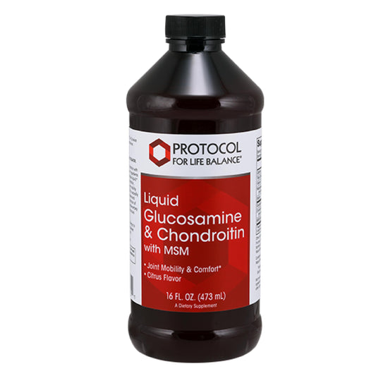 Protocol for Life Balance Liquid Glucosamine & Chondroitin with MSM – Joint Support – Egg Free, Dairy Free – 16 fl oz BritishVita | Premium UK Vitamins & Wellness Supplements