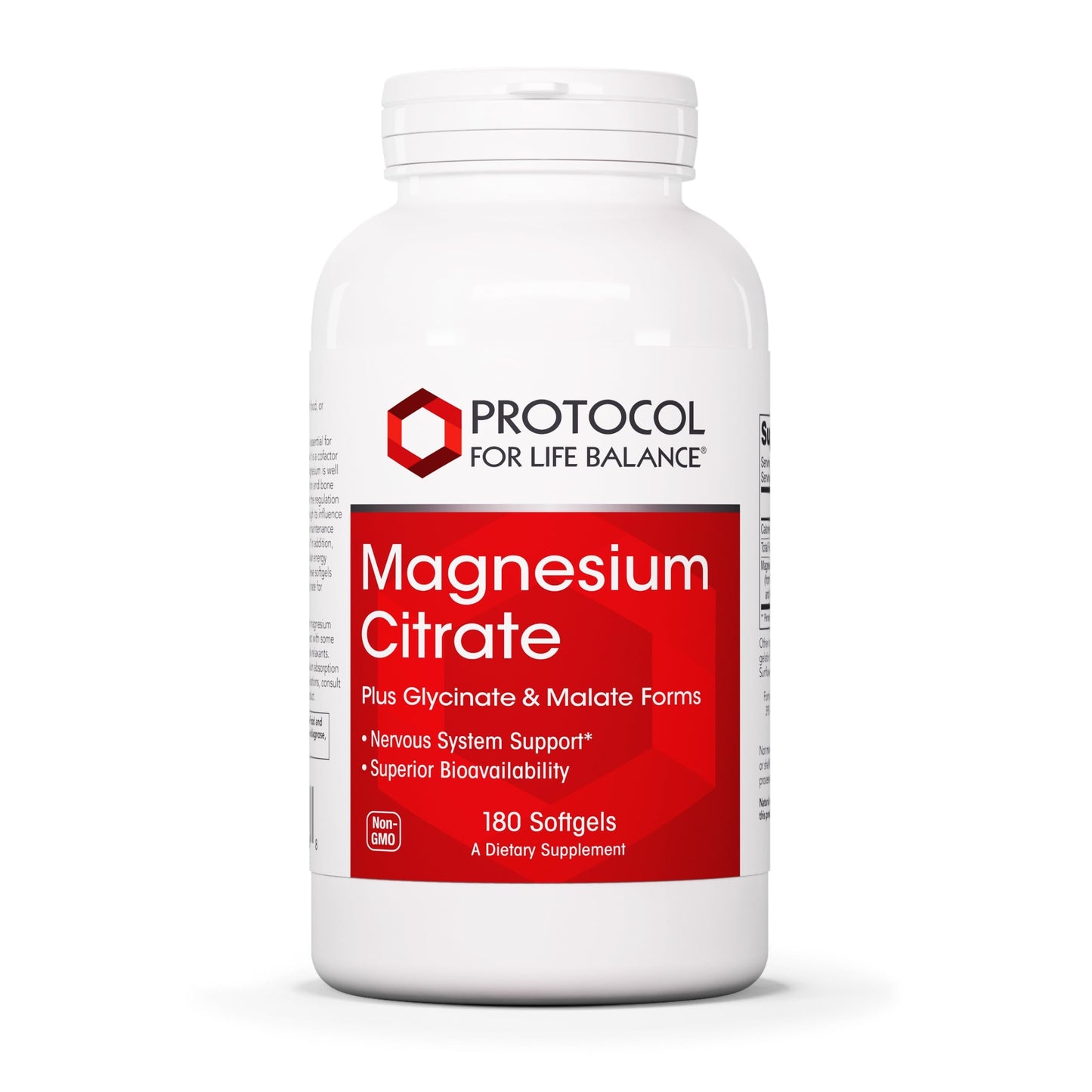 Magnesium Citrate Plus Glycinate & Malate — 400 mg Mg per Serving | 180 Softgels
