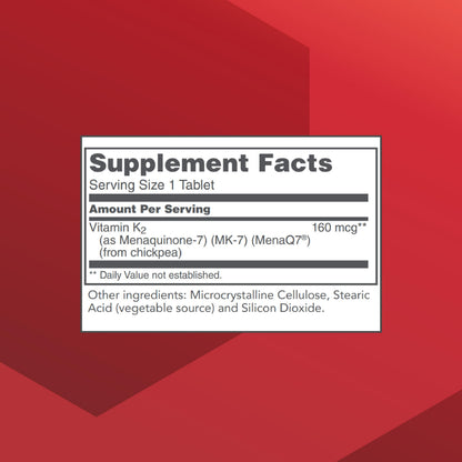 Protocol For Life Balance MK-7 Vitamin K2 160mcg | VIT K Supplement | Bone & Vascular Support | Non-GMO & Vegan | 60 Tablets
