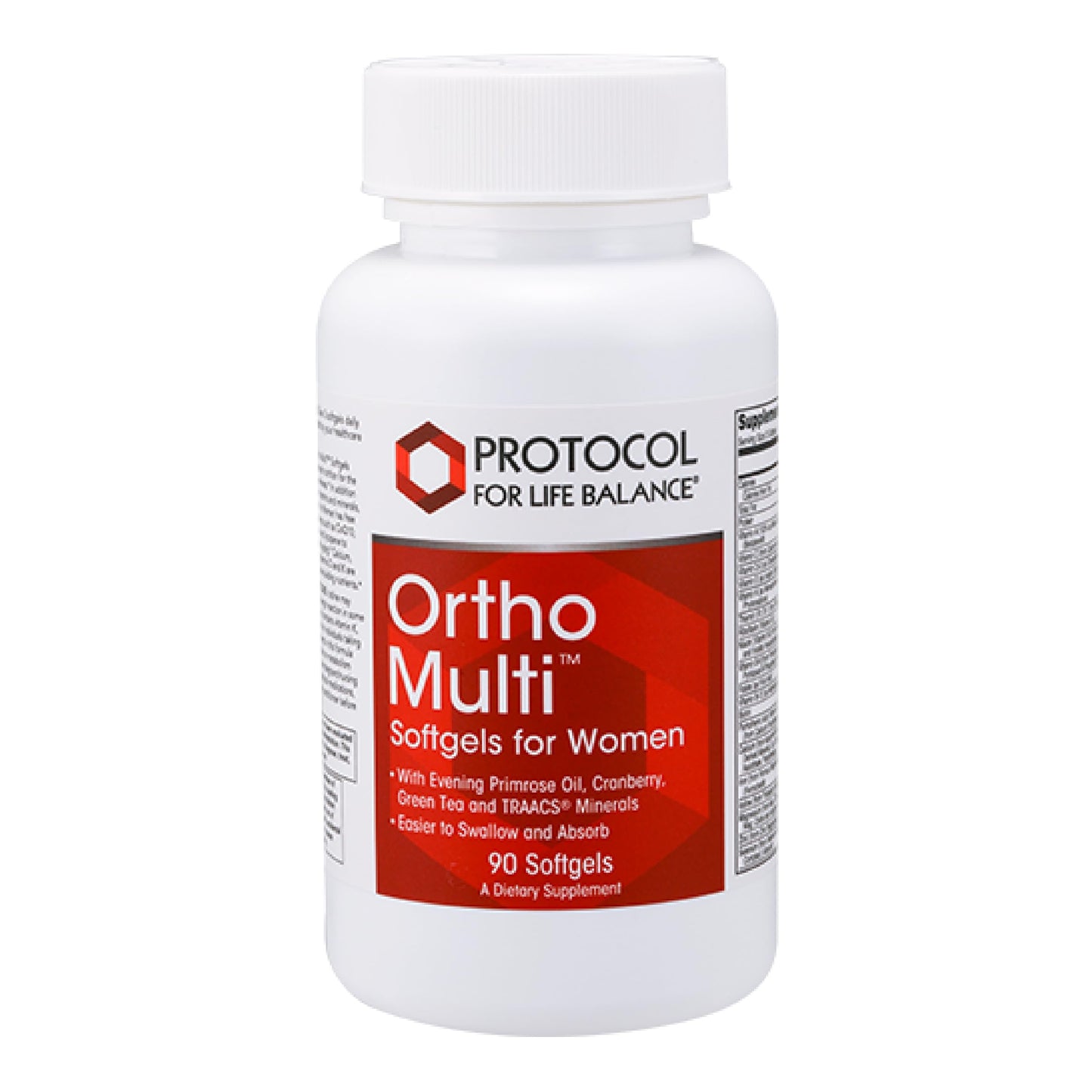 Ortho Multi Softgels for Women – Multivitamin with Cranberry, Green Tea & Evening Primrose – Egg Free & Halal | 90 Softgels | Protocol For Life Balance
