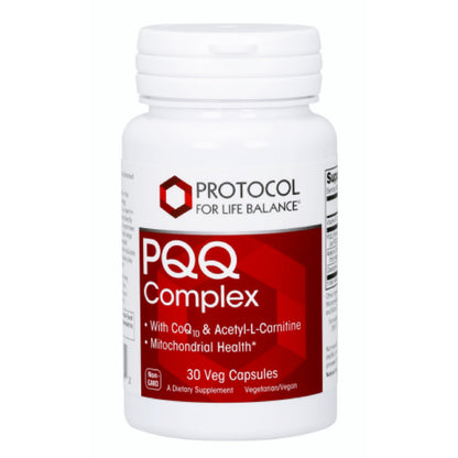 PROTOCOL FOR LIFE BALANCE PQQ Complex – Mitochondrial Health, CoQ10 & L-Carnitine – B Vitamins – 30 Veg Caps