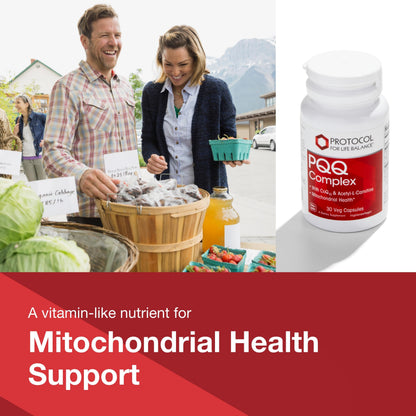 PROTOCOL FOR LIFE BALANCE PQQ Complex – Mitochondrial Health, CoQ10 & L-Carnitine – B Vitamins – 30 Veg Caps