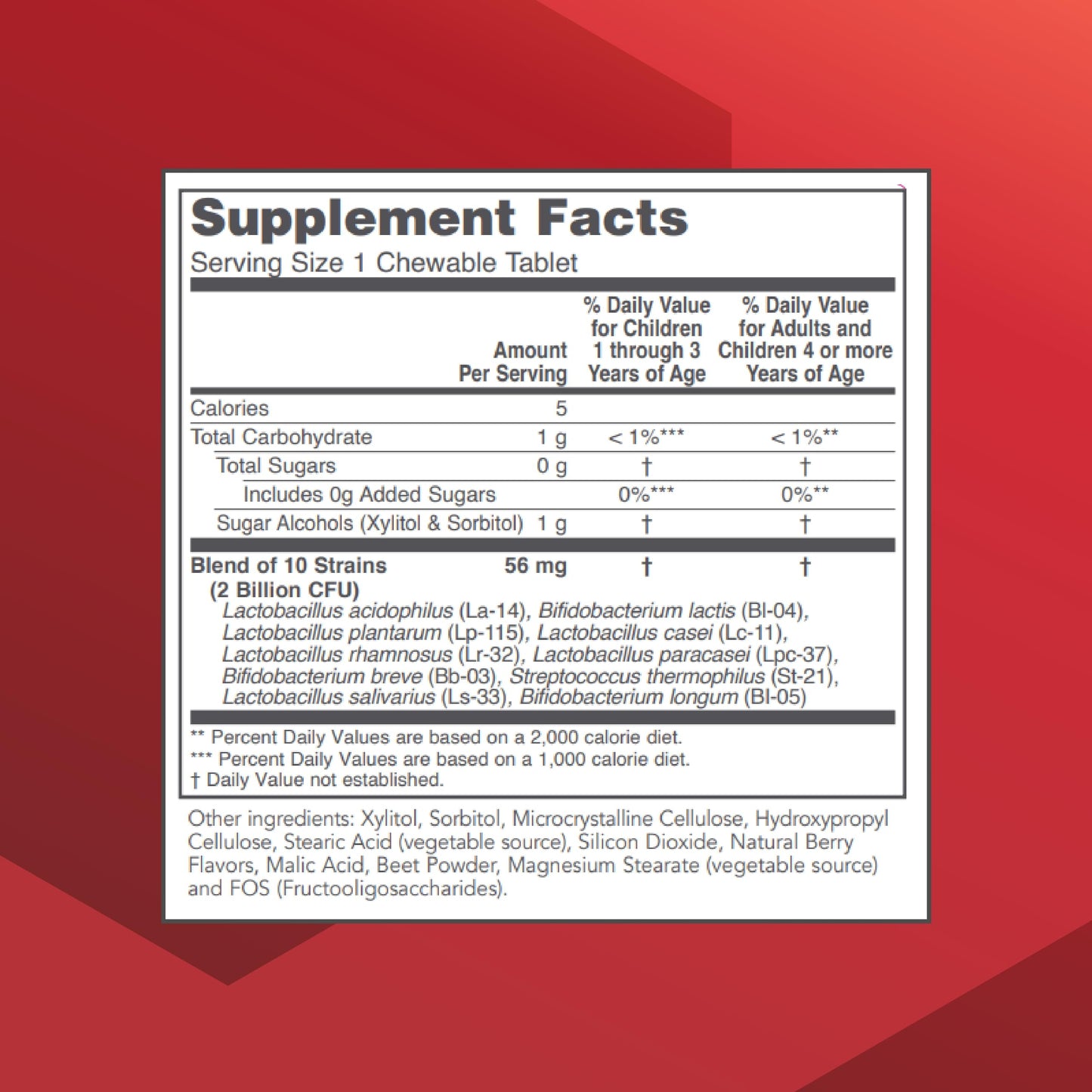 Probiotic Chewables 2B CFU - Digestive Immune Support | Halal & Vegan