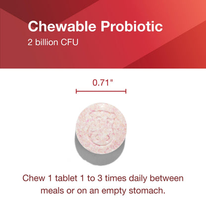 Probiotic Chewables 2B CFU - Digestive Immune Support | Halal & Vegan