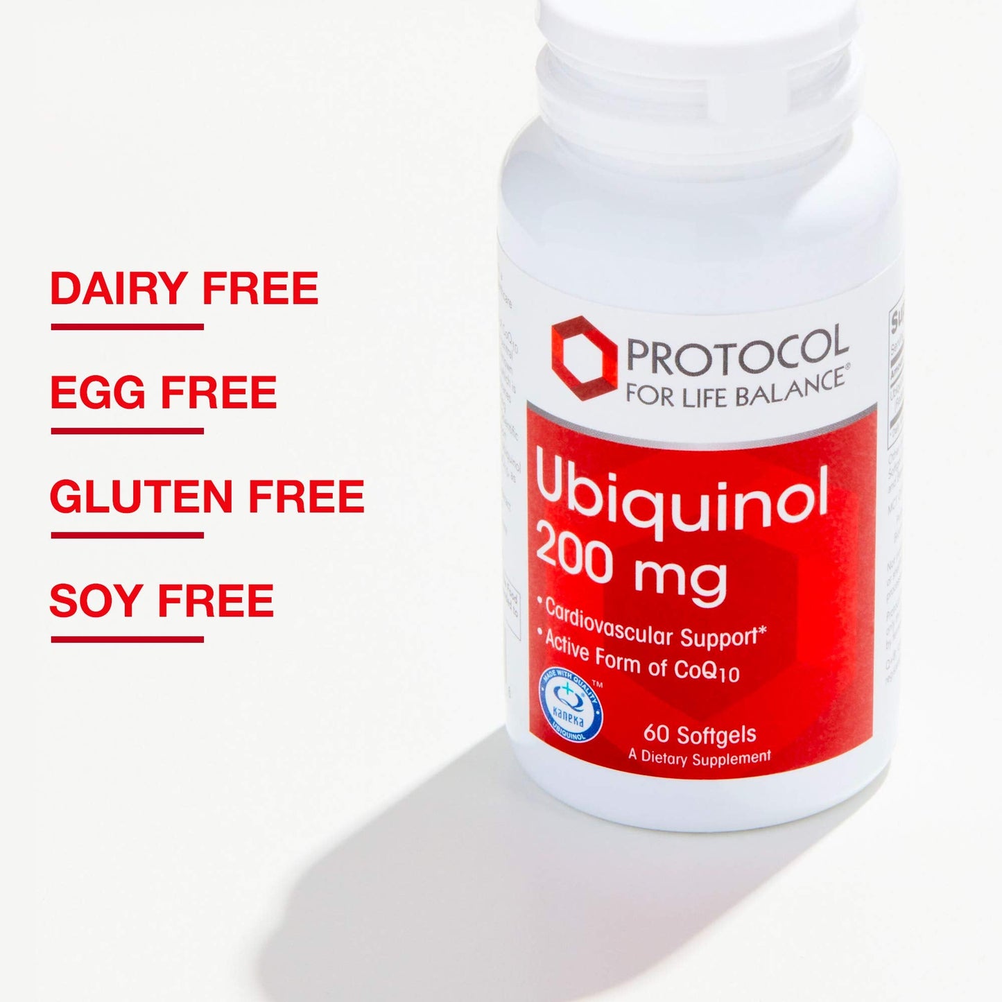 PROTOCOL FOR LIFE BALANCE Ubiquinol 200mg – Bioavailable CoQ10 Softgels for Heart Health | Soy Free & Dairy Free | 60 Softgels