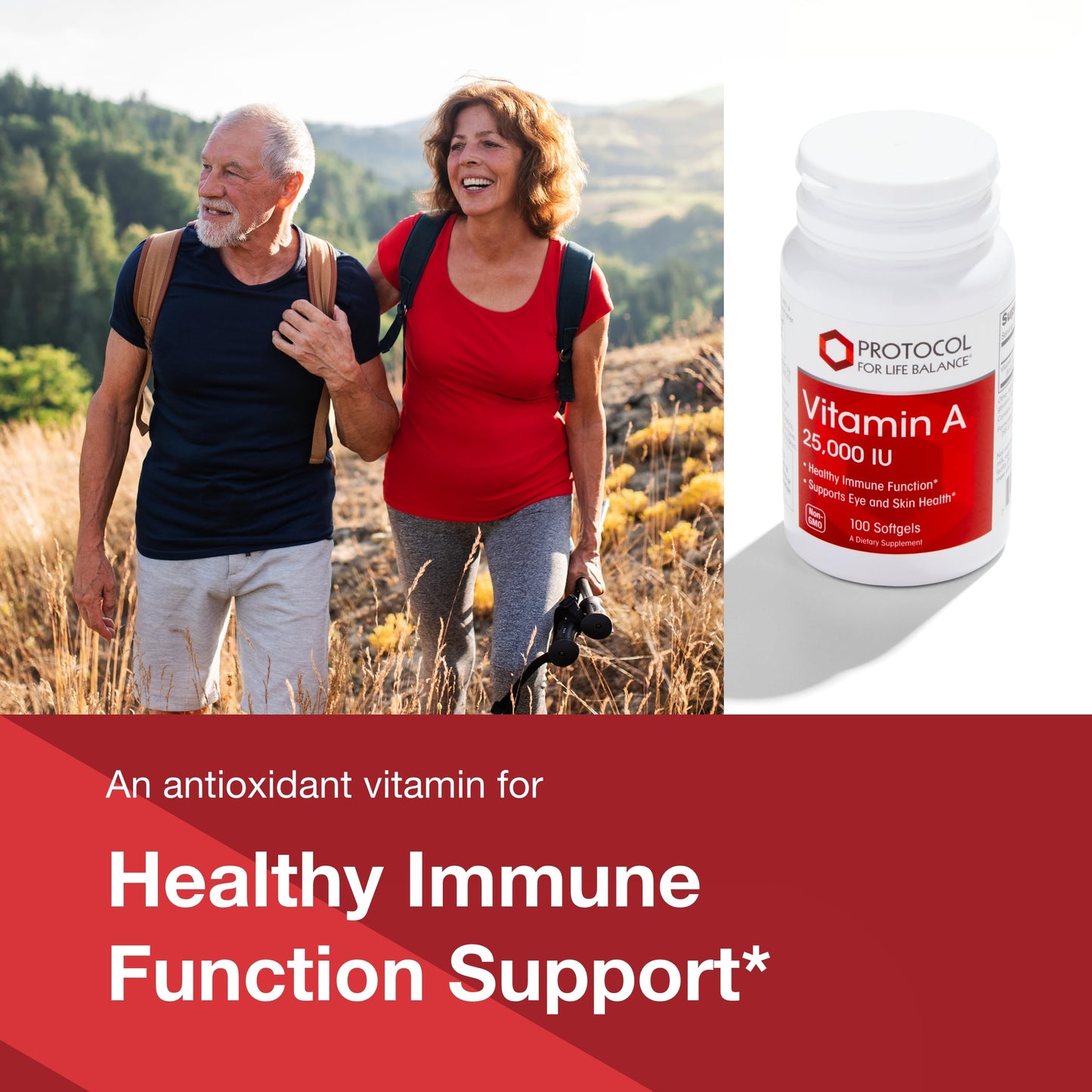 Protocol For Life Balance Vitamin A 25,000 IU – Eye, Retina & Immune Health, 100 Softgels