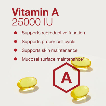 Protocol For Life Balance Vitamin A 25,000 IU – Eye, Retina & Immune Health, 100 Softgels