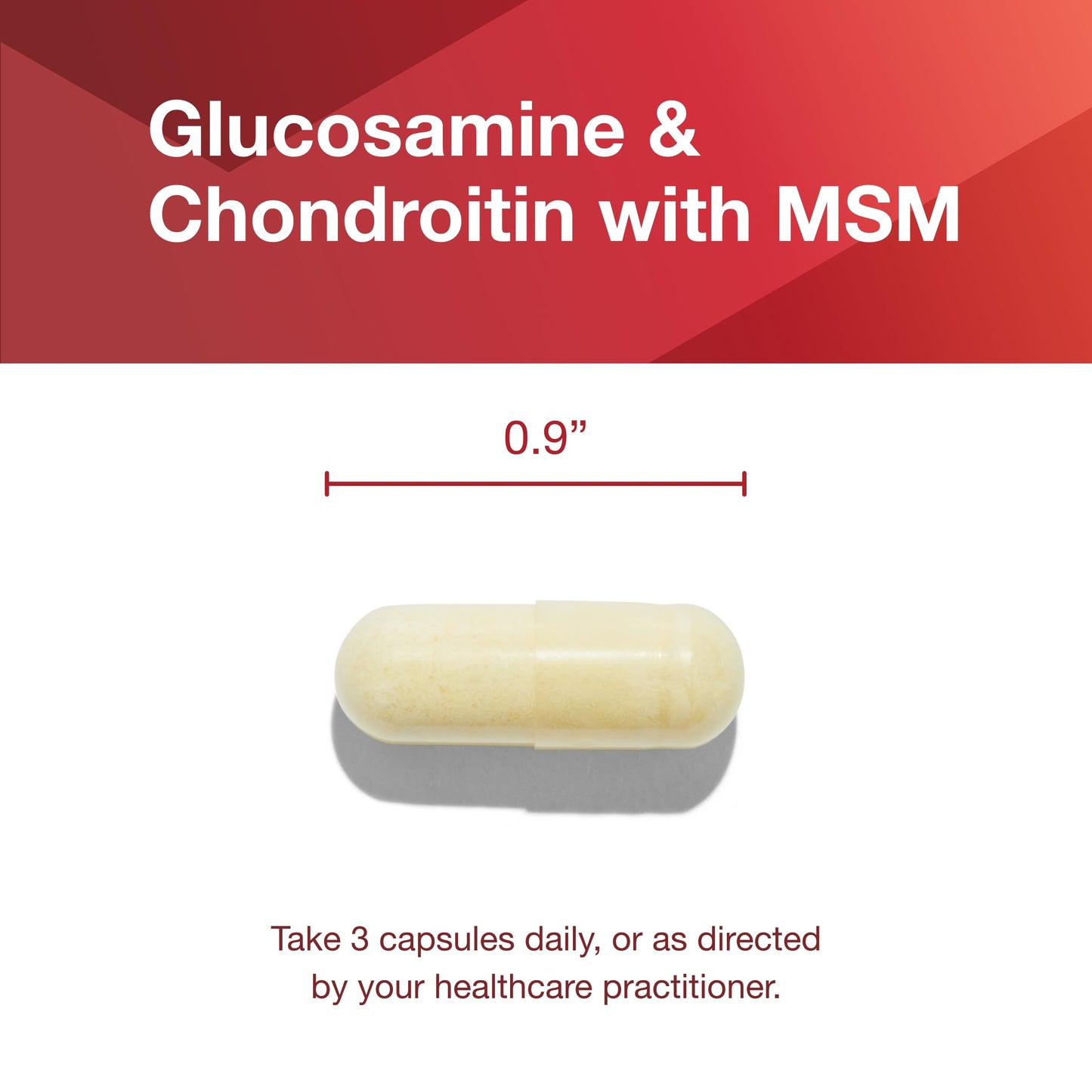 Protocol Glucosamine & Chondroitin with MSM - Joint Support* - 90 Veg Caps - Non-GMO & Dairy Free