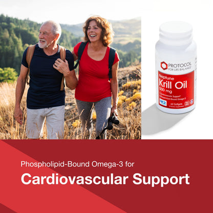 Protocol Krill Oil 500mg - Krill Oil Supplement with DHA & EPA - Astaxanthin - 60 Softgels - Non-GMO & Halal