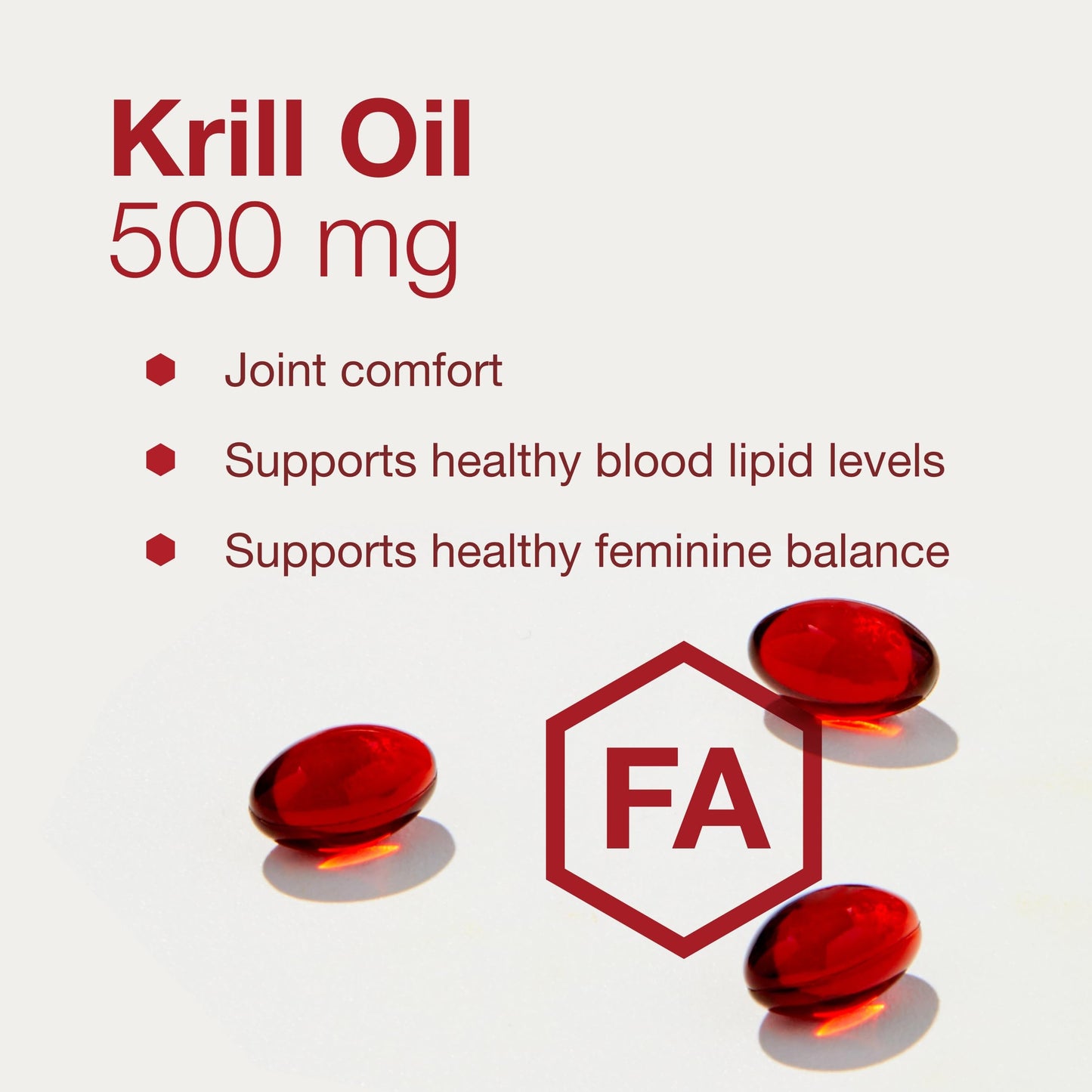 Protocol Krill Oil 500mg - Krill Oil Supplement with DHA & EPA - Astaxanthin - 60 Softgels - Non-GMO & Halal