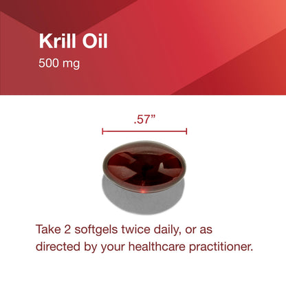 Protocol Krill Oil 500mg - Krill Oil Supplement with DHA & EPA - Astaxanthin - 60 Softgels - Non-GMO & Halal