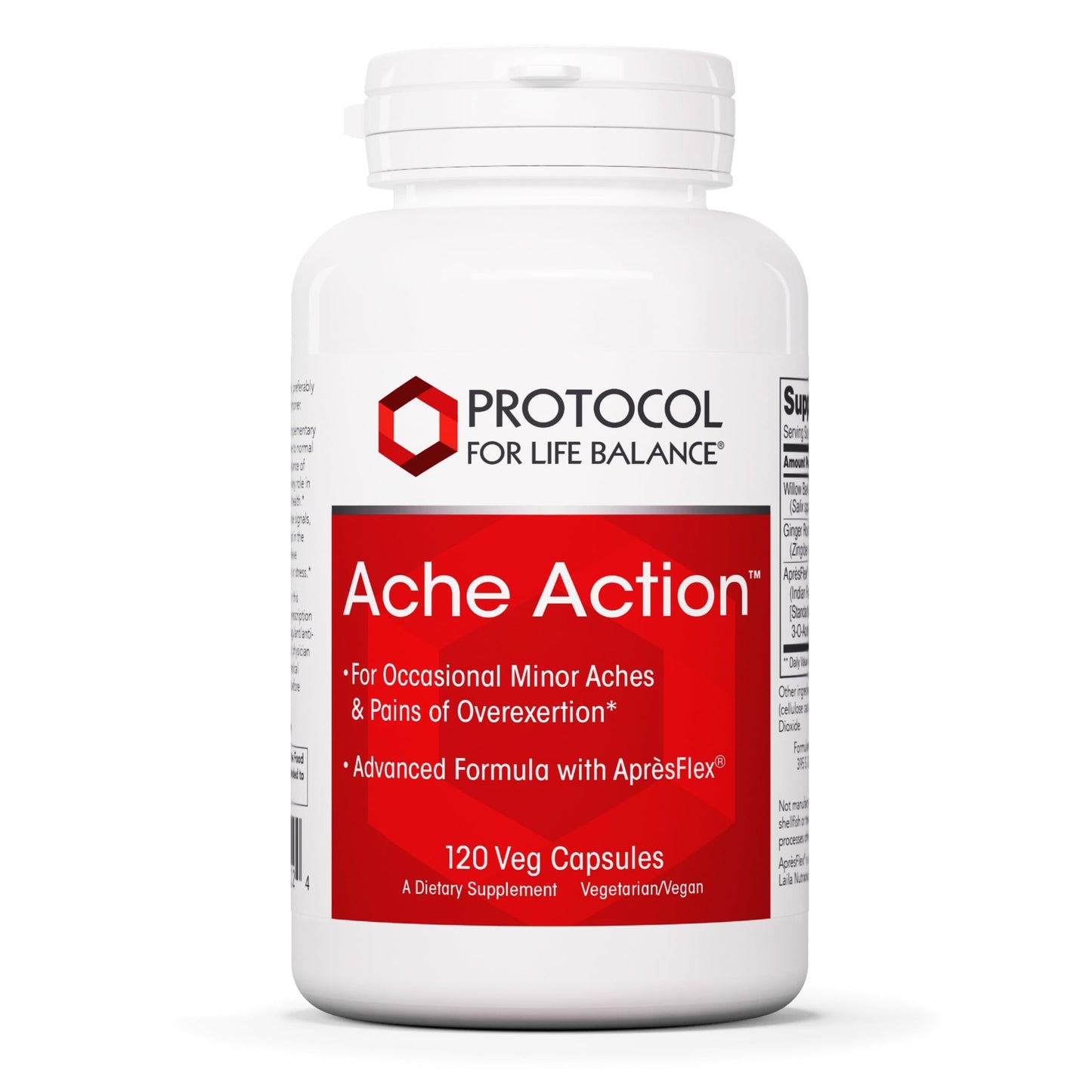 Ache Action Joint Supplement for Women & Men | Protocol For Life Balance | 120 Veg Caps