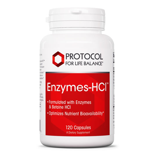 Protocol for Life Balance Enzymes-HCl - Digestive Enzymes with Bromelain | 120 Capsules BritishVita | Premium UK Vitamins & Wellness Supplements