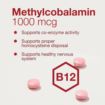 Protocol for Life Balance Methyl B12 1,000mcg – Brain Health & Nervous System Support – Kosher, Halal & Vegan | 100 Lozenges