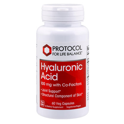 Protocol For Life Balance Hyaluronic Acid 100mg – Skin, Joint & Eye Support | 60 Veg Caps | Non-GMO & Kosher