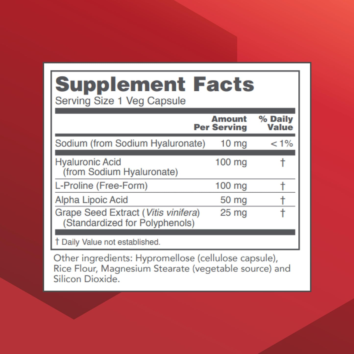 Protocol For Life Balance Hyaluronic Acid 100mg – Skin, Joint & Eye Support | 60 Veg Caps | Non-GMO & Kosher