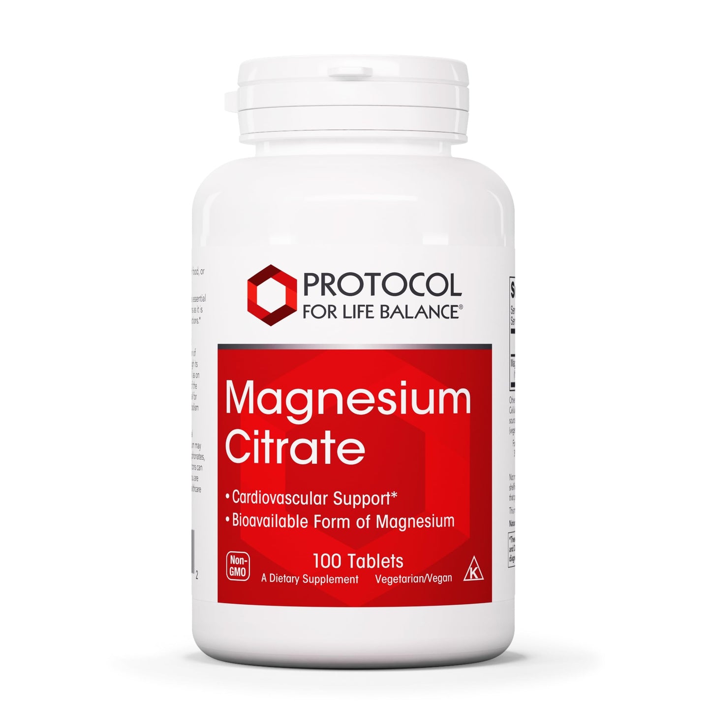 Magnesium Citrate 400mg – Heart Health & Bone Support | Protocol for Life Balance | 100 Tabs