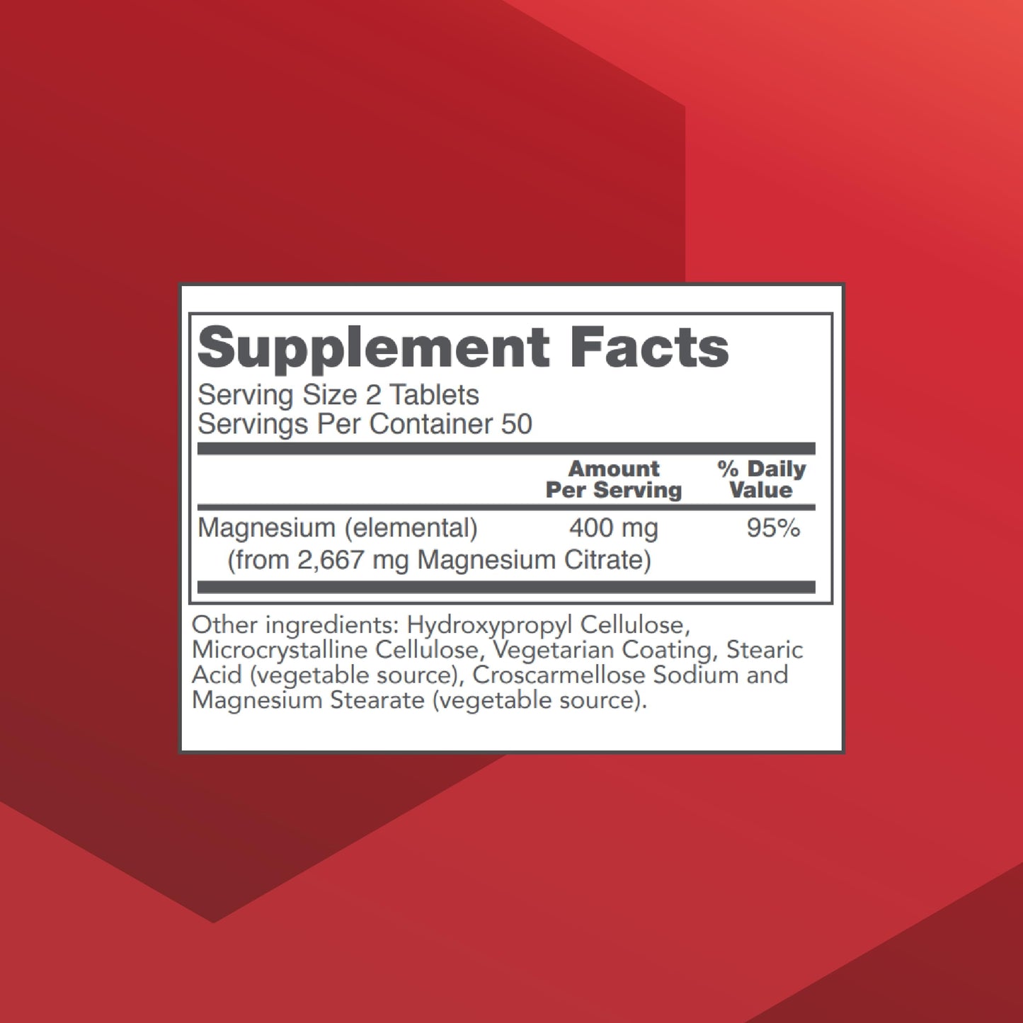 Magnesium Citrate 400mg – Heart Health & Bone Support | Protocol for Life Balance | 100 Tabs