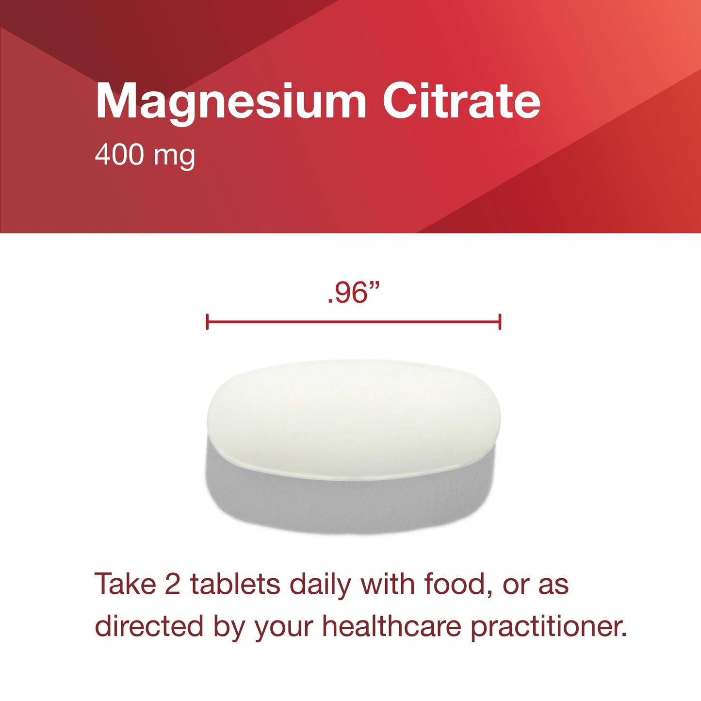 Magnesium Citrate 400mg – Heart Health & Bone Support | Protocol for Life Balance | 100 Tabs