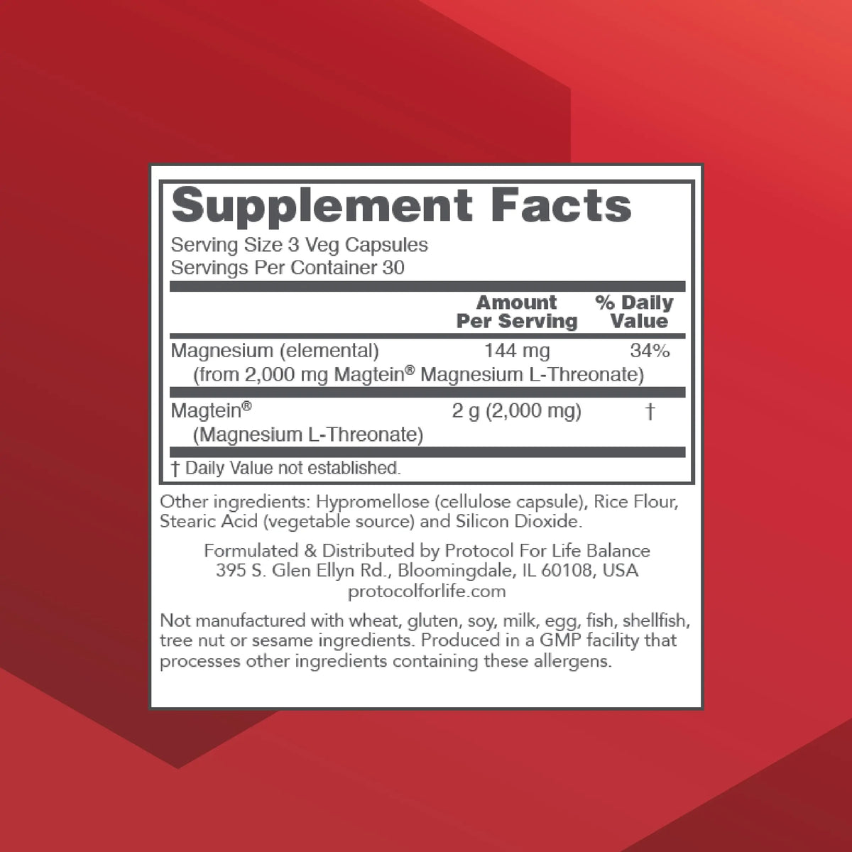 Magtein 2000mg Magnesium L-Threonate – Brain Health & Focus | Kosher & Non-GMO | 90 Veg Capsules BritishVita | Premium UK Vitamins & Wellness Supplements