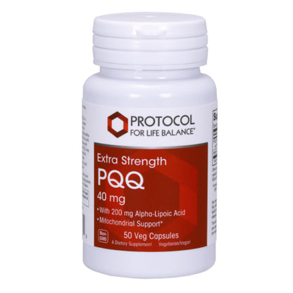 Protocol For Life Balance PQQ 40mg + Alpha-Lipoic Acid – Heart Health, Non-GMO, Kosher, 50 Veg Caps