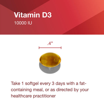PROTOCOL FOR LIFE BALANCE Vitamin D3 10,000 IU – Immune Support, 120 Softgels