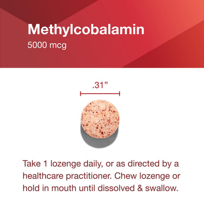 Protocol Methyl B12 5,000mcg – Vitamin B12 for Homocysteine Metabolism | Brain & Nervous System Support | Kosher, Halal & Vegan | 60 Lozenges