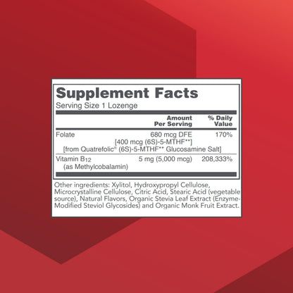 Protocol Methyl B12 5,000mcg – Vitamin B12 for Homocysteine Metabolism | Brain & Nervous System Support | Kosher, Halal & Vegan | 60 Lozenges