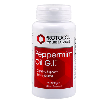 Protocol Peppermint G.I. - Digestive Health Support, Enteric-Coated, Dairy Free & Halal - 90 Softgels