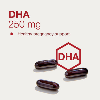 Protocol Pre-Natal DHA Multivitamin - 250 mg DHA - Halal & Dairy Free - 90 Softgels