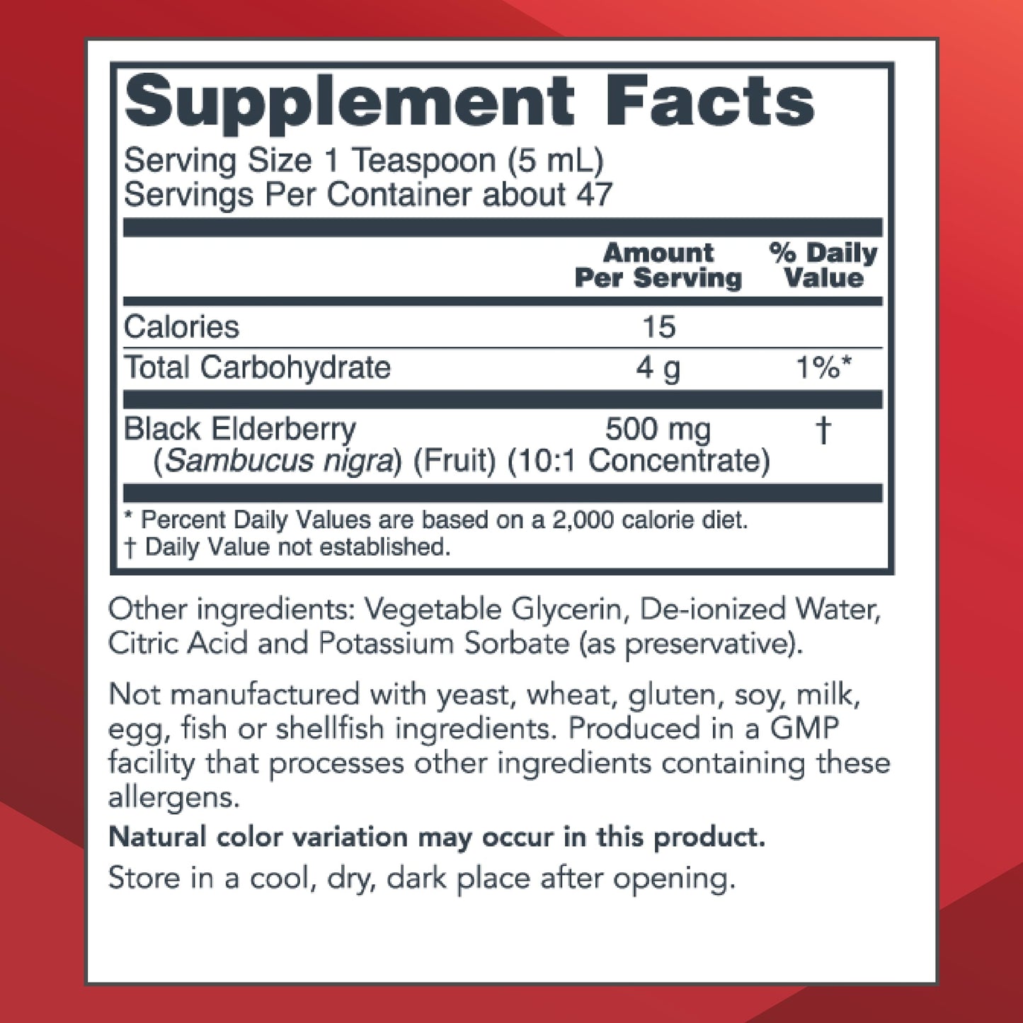 Protocol Sambucus Black Elderberry Liquid - 500 mg - Non-GMO, Kosher & Vegan | 8 fl oz
