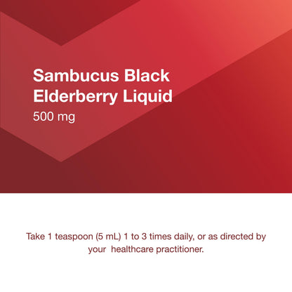 Protocol Sambucus Black Elderberry Liquid - 500 mg - Non-GMO, Kosher & Vegan | 8 fl oz