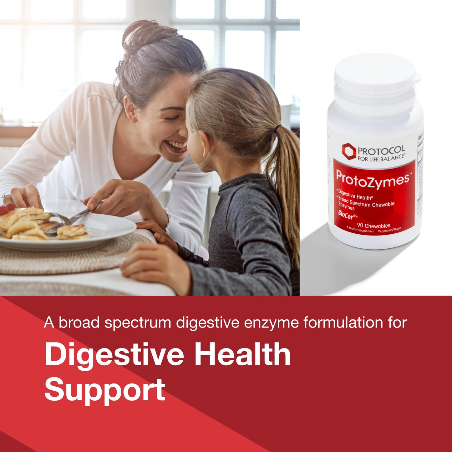 Protozymes Digestive Enzymes – Protocol For Life Balance – 90 Chewables