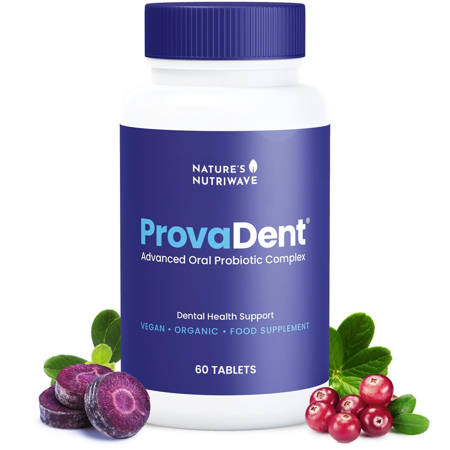 ProvaDent by Nature's NutriWave - Natural Oral Probiotics for Fresh Breath (60 Tablets)