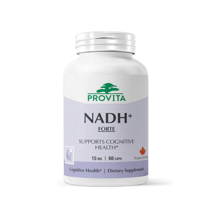 PROVITA NADH+ Forte – NADH, CoQ10 & Chlorophyll for Energy, Focus & Brain Health | Vegan Capsules