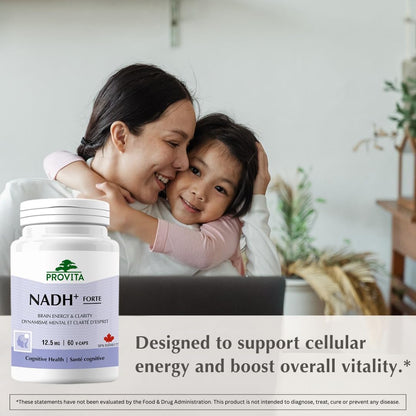 PROVITA NADH+ Forte – NADH, CoQ10 & Chlorophyll for Energy, Focus & Brain Health | Vegan Capsules